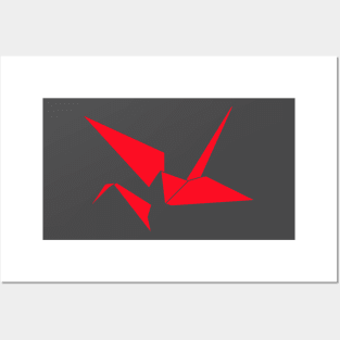 Origami Crane Abstract Posters and Art